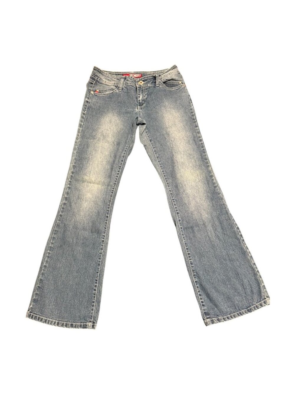 Vtg Y2k Bongo Women's Low Rise Flare Jeans Boho Sz: 7 Check Desc